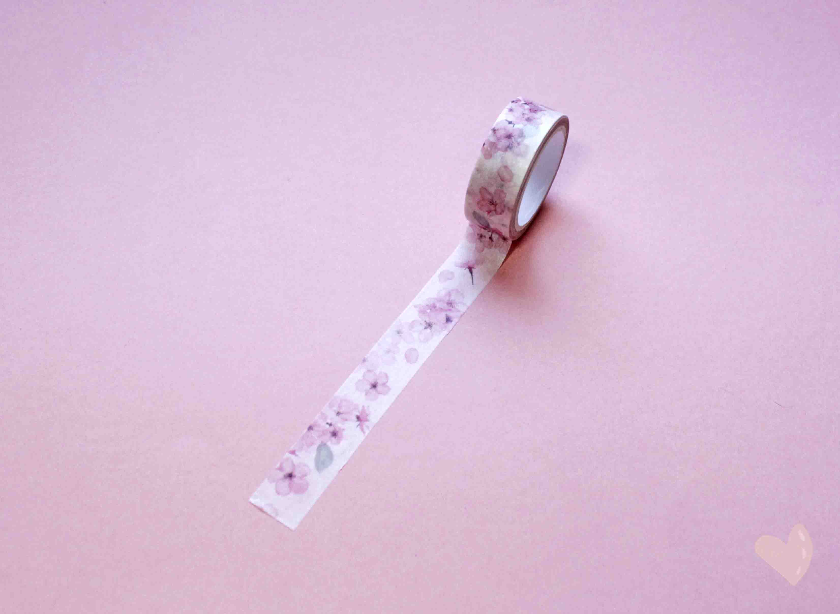 Songdao Sakura Washi Tape Set 14 Rollen Blumen Dekoratives Klebeband Bunt für Scrapbooking, Bullet Tagebuch, Planer, Geschenkverpackung (Amber Blooms